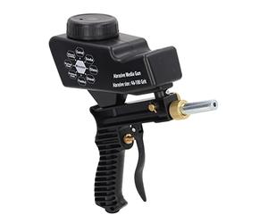 Fdit Pistolet de Sable de Sable, Pression de Fonctionnement de 90 Psi 600cc de Réservoir de Réservoir Sable Sandblasting Gun Toolt Kit pour le Retrait de Peinture à Gravure en Verre (BLACK)