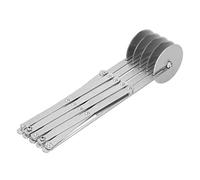 Fdit pizza à Plusieurs Roues, Outil de de Pain de Pâtisserie Réglable en Acier Inoxydable avec Dispositif de Verrouillage, pour Cuisine, Restaurant, Hôtel, Fête (pizza à cinq roues)