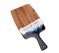 Fdit Planche à Charcuterie, Plateau à Découper en Bois à Bord ondulé, 50 Cm