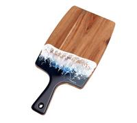 Fdit Planche à Découper en Bois, Plateau de Service de Charcuterie de Style ondulé, 50 Cm