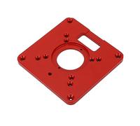 Fdit Plaque D'insertion de Table de Routeur, Assiette de Routeur en Alliage en Aluminium avec Double échelle D'alignement et Anneaux pour le Travail du Bois et les Machines à Couper