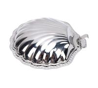 Fdit Plat à Bibelots en Coquillage, Plateau de Service Décoratif en Argent pour Organisateur de Bijoux, Décoration de Table de Fête à Domicile