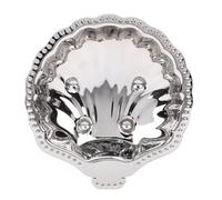 Fdit Plat de Service en Forme de Coquille, Plateau de Collation en Acier Inoxydable 304, Plat de Service de qualité Alimentaire pour Fête, Mariage, thé de L'après-midi, Plateau de