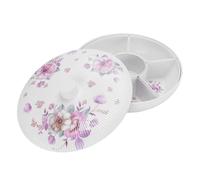 Fdit Plateau à Collation divisé avec Couvercle, Conception Catégorisée pour le Stockage de Bonbons aux Fruits Secs et aux Noix dans le Salon, Matériau en Plastique Sûr