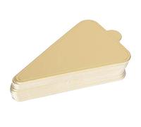 Fdit Plateau à Gâteaux 300 Pièces, Base de Cupcake en Mousse Triangulaire, Plateau en Carton en Papier doré avec Poignée Latérale pour les Fêtes de Cuisson, Présentation de Desserts