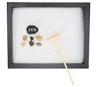 Fdit Plateau à Sable Décoratif Style Zen, Ornement de Table pour Salon avec Mini Râteau, Cadeau de Mariage, Décoration pour Club de Yoga