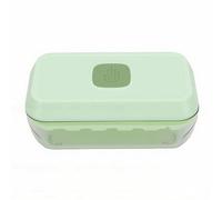 Fdit Plateau de Machine à Glaçons de Type Presse, Conteneur Peu Encombrant, Moule à Glace Empilable, Conteneur Peu Encombrant avec Cuillère pour Congélateur de Cuisine (S Vert)