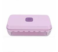 Fdit Plateau de Machine à Glaçons de Type Presse, Conteneur Peu Encombrant, Moule à Glace Empilable, Conteneur Peu Encombrant avec Cuillère pour Congélateur de Cuisine (L Violet)