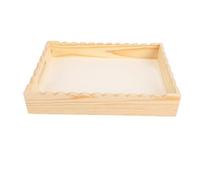 Fdit Plateau de Service en Bois avec Poignées, Décoration de Table Basse pour Table Basse de Petit-déjeuner, Poignées Latérales à Profil Bas, Légères 29 Cm pour la Maison, Le (30 * 20 * 6cm)