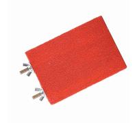 Fdit Plateforme pour la Plate-Forme de Perroquet Plate-Forme Rugueuse Pespola pour la Boucle de Cage pour la Compagnie, Rouge/Jaune, 9 * 13 Cm (Vis à Courtes durée)