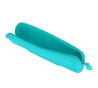 Fdit Pochette à Fermeture éclair en Silicone Souple, Trousse de Toilette Compacte pour Crayon à Shampoing, Organisateur étanche pour Sac à Dos, Voyage d'affaires, Vacances, école (Vert (Petit))