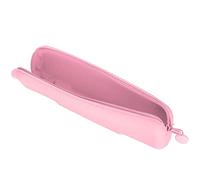 Fdit Pochette à Fermeture éclair en Silicone Souple, Trousse de Toilette Compacte pour Crayon à Shampoing, Organisateur étanche pour Sac à Dos, Voyage d'affaires, Vacances, école (Rose (Petit))