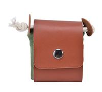 Fdit Pochette de Cueillette de Fruits, Sac Suspendu en Toile pour Fleur de Champignon avec Poche en Cuir PU, Sac de Recherche de Nourriture à Ceinture Pliable pour la Collecte de (PU