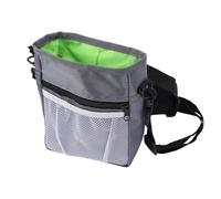 Fdit Pochette de Friandises pour Dressage de Chiens, Pochette de Dressage pour Animaux de Compagnie, Distributeur de Sacs à Excréments avec Sac en Filet pour Les Promenades en Plein (Grey)