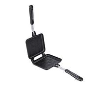 Fdit Poêle à Gril Double Face, Machine à en Alliage D'aluminium Antiadhésif, Grille-pain Portable Compact avec Chauffage Uniforme pour la Cuisine et le café à Domicile