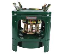 Fdit Poêle à Kérosène Portable, Petit Brûleur de Poêle de Camping à 8 Mèches avec Pare-brise pour la Cuisine en Plein Air, Camping Pique-nique Randonnée