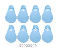 Fdit Poids de Couverture de Piscine en PVC, Paquet de 8 Sacs d'eau 34x23 Cm avec Crochets pour Couverture de Piscine, Sacs d'ancrage de Antigel et Indéchirables avec Valve