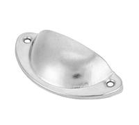 Fdit Poignée D'armoire en Coquille Antique de Haute qualité, Bouton de Meuble Facile à Installer, Paquet de 10 Noir/Bronze pour Tiroir (SILVER)