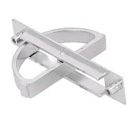 Fdit Poignée D'armoire Poignée de Tiroir Dissimulée de Traction en Alliage de Zinc Rotative à 180 ° avec Texture Brossée pour Tatami Bibliothèque Placard de Cuisine