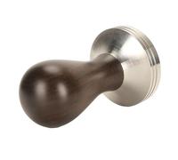 Fdit Poignée de Doseur de café en Bois Massif, Doseur de Presse à café Efficace pour la Maison et le en Acier Inoxydable 304 (Marron foncé 51 mm/2 pouces)