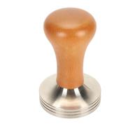 Fdit Poignée de Doseur de café en Bois Massif, Doseur de Presse à café Efficace pour la Maison et le en Acier Inoxydable 304 (Marron 51 mm/2 pouces)