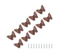 Fdit Poignée Papillon, Poignée de Tiroir Robuste en Alliage de Zinc avec un Design Ergonomique et de Magnifiques Motifs, pour Armoire, Cuisine, Tiroir, Armoire, Boîte D'accessoires (papillon bronze