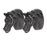 Fdit Poignées D'armoire, Poignée de Tête de Cheval en Alliage de Zinc Moderne et élégante pour Porte de Tiroir de Garde-robe de Cuisine, avec Galvanoplastie étanche Durable, pour (3999 cheval noir)