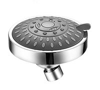 Fdit Pommeau de Douche 5 Modes Réglables en Acier Inoxydable, Buse de Douche, Pommeau de Mural avec Buse Autonettoyante pour Salle de Bain et Toilettes