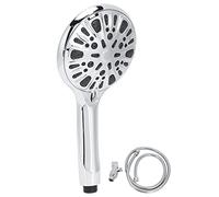 Fdit Pommeau de Douche à Main Haute Pression avec 9 Réglages de Jet, Bouton Pause, Raccord G1/2 pour Salle de Bain, Finition Chromée (1 jeu)
