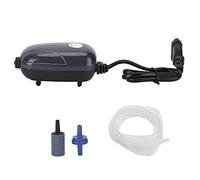 Fdit Pompe à Air D'aquarium, Pompe à Oxygène à Faible Bruit avec Tuyau en Pierre à Air et Vanne D'arrêt, pour L'oxygénation D'aquarium (Trou Unique)