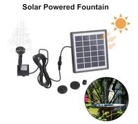 Fdit Pompe à Eau Solaire Efficace pour Bain D'oiseaux, Kit de Pompe de Fontaine de Jardin pour Piscine D'arrière-cour, Aquarium, DC 4,5-10 V, Noir, Débit de 175 L/h pour Petit étang, Convient pour