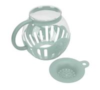 Fdit Popper à Pop-corn en Verre de 2,13 L pour Micro-ondes, Pot en Verre Borosilicate avec Poignée Ergonomique et Large Ouverture, pour des Collations Saines, des Soirées Cinéma, des (GREEN)