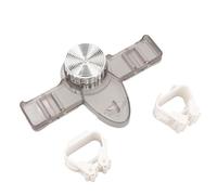 Fdit Porte-balai Mural, Deux Cintres, Conception Peu Encombrante pour Salle de Bains, Organisateur de Cuisine, PET (gris transparent)