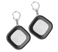 Fdit Porte-clés D'alarme de sécurité Personnelle, équipement de Course à Sirène Forte Rechargeable par USB avec Lumière Stroboscopique LED 3 Couleurs pour Femmes Marchant à Vélo (Black)