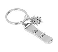 Fdit Porte-clés de Ski en Forme Mignonne, Porte-clés Accrocheur pour Cadeaux de Noël, Matériau en Alliage (Planche à neige X-1339)