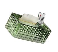 Fdit Porte-Couvercle de Boîte à Mouchoirs, étui à Serviettes à Texture Losange pour Usage Domestique (Vert)