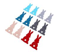 Fdit Porte-monnaie Lapin de Pâques, 12 Pièces, Pince à Billets en Feutre et Porte-carte pour Fête de Pâques, Décoration de Table, Cadeau Festif