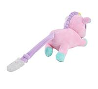 Fdit Porte-Sucette Doux et Douillet, Jouet Détachable, Pince/support de Sucette Apaisante pour bébé, Amour des Parents (PINK)