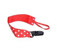 Fdit Porte-sucette pour bébé, en Toute sécurité, Laisse, Jouet de Dentition, Pince/support, Portable et Pratique pour les Mamans et les Papas (point rouge)