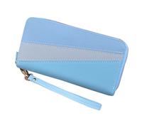 Fdit Portefeuille pour Femme Bloquant Les, Sac à Main à Double Compartiment de Grande capacité, Collision de Couleurs à la Mode, Pratique pour Les Fêtes, Les Mariages, Usage (Blue)