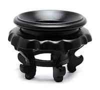 Fdit Présentoir à œufs avec Base Sculptée Spéciale, Surface Texturée Brillante, Support Stable, Décoration de Maison ou de Bureau (Black)