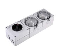 Fdit Prise électrique étanche IP66, Prise Extérieure Non Commutée à 2 Broches, Résistante à l'humidité, avec Couvercle Transparent, pour Cuisine, Salle de Bain et Bâtiments agricoles. (à l'allemande)