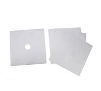 Fdit Protecteur de Plaque de Cuisson à Gaz, Revêtement Antiadhésif en PTFE, Couvercle de Brûleur de Cuisinière Réutilisable avec Tissu de Base en Fibre de Verre, pour Dessus de (SILVER)