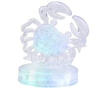 Fdit Puzzle en Cristal de Constellations à Faire Soi-même, Puzzle Tridimensionnel Intrigant avec Lumière LED pour Offrir en, Plastique GPPS Transparent (Cancer)
