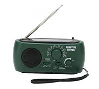 Fdit Radio à Manivelle Radio d'urgence à énergie Solaire Météo NOAA avec Chargeur USB pour Smartphone Lampe de Poche Alimentation à Manivelle Solaire pour Panne de Courant en