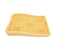 Fdit Rampe D'accès pour Bac à Litière pour Chat, Conception à Double Couche Surélevée, Contrôle des Fuites de Sable pour Un Sol Plus Propre, Tapis de Litière en Plastique Facile à (Yellow)