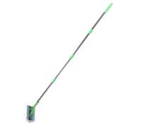 Fdit Râteau de Toilettage d'herbe en Acier Inoxydable Robuste, Lames Double Face pour L'entretien de la Pelouse, Longueur de 66,93 Pouces pour Les Allées de Jardin