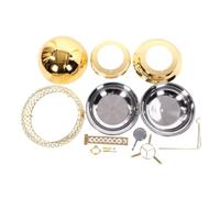 Fdit Réchauffeur de Buffet Rond en Acier Inoxydable de 8 L Résistant aux Hautes Températures avec Plateau à Carburant, Crochets de Couvercle Amovibles pour la Restauration de Fête de