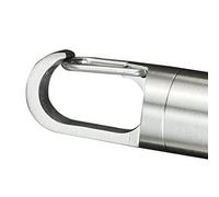 Fdit Récipient à Médicaments en Acier Inoxydable, Porte-clés de Capsule de Pilule Portable étanche, Mini étui à Pilules D'urgence pour les Voyages en Plein Air et le Transport (S)