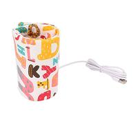 Fdit Réfonce de Bouteille USB Fauteuse de Lait isolé Rapide pour Voyager en Tissu à Tricotage (Conception de lettres anglaises)